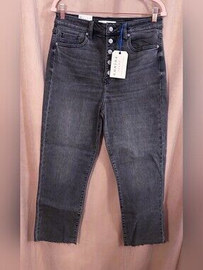 EUNINA ALLY ULTRA HIGH RISE STRAIGHT CROP JEANS